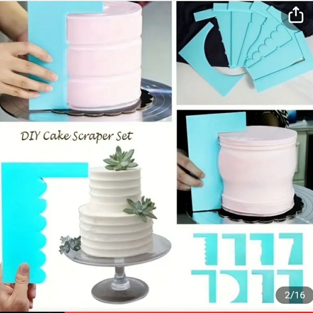 NEW - Cake frosting icing scraper comb smoother cake decorating tools set of 14